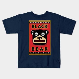 Big Black Bear Crest Kids T-Shirt